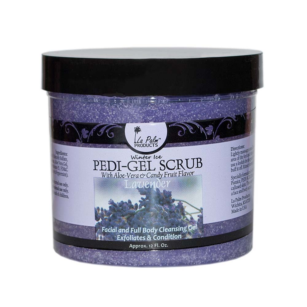 LA PALM Pedi-Gel Scrub – Гелевий скраб з екстрактом морських водоростей, Lavender - Лаванда, 355 мл
