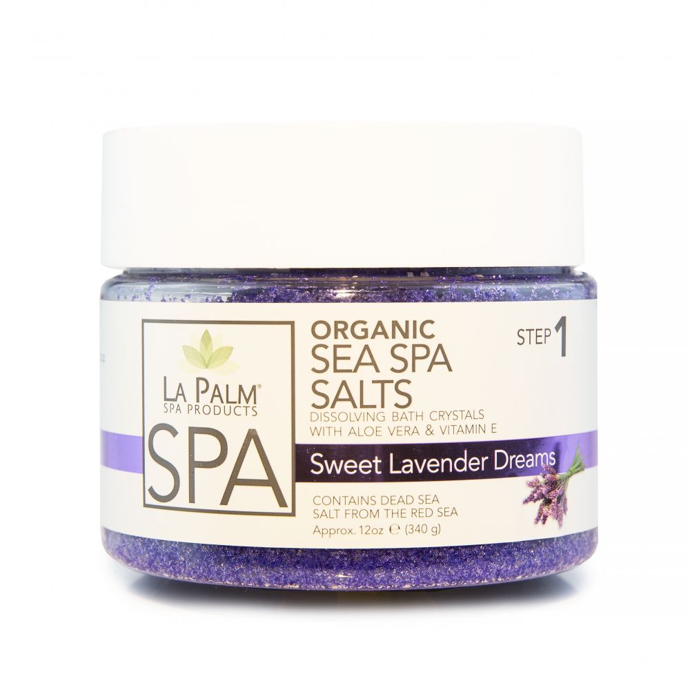 LA PALM Sea Spa Salts, Lavender Purple - Сіль для рук і ніг з морськими мінералами, 355 мл