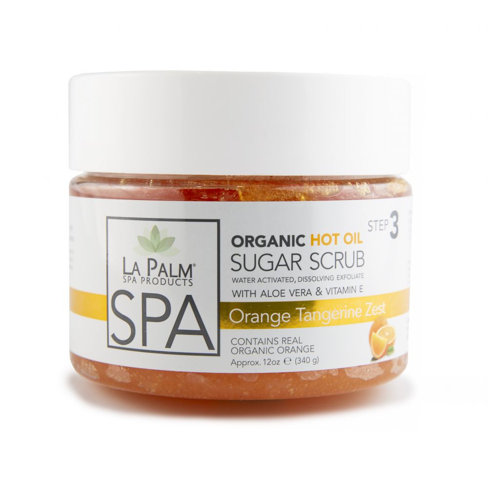 LA PALM Sugar Scrub, Orange Tangerine Zest - Цукрово-олійний скраб з алое вера і вітаміном Е, 355 мл
