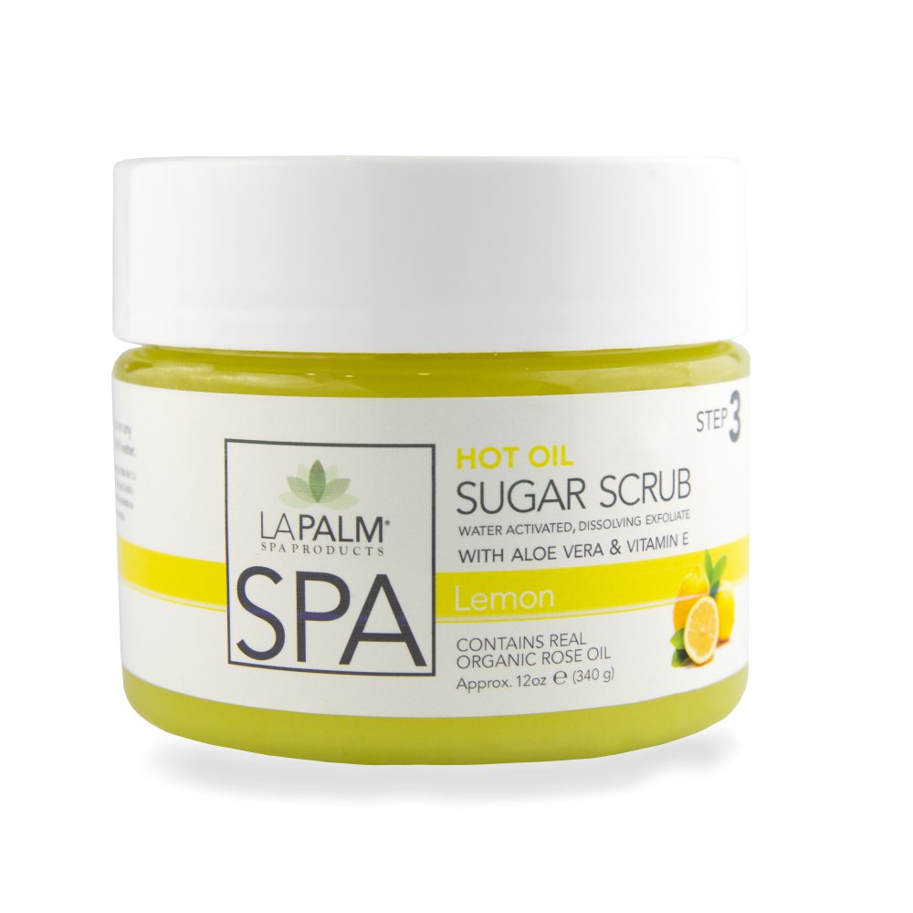 LA PALM Sugar Scrub, Lemon - Цукрово-олійний скраб з алое вера і вітаміном Е, 355 мл