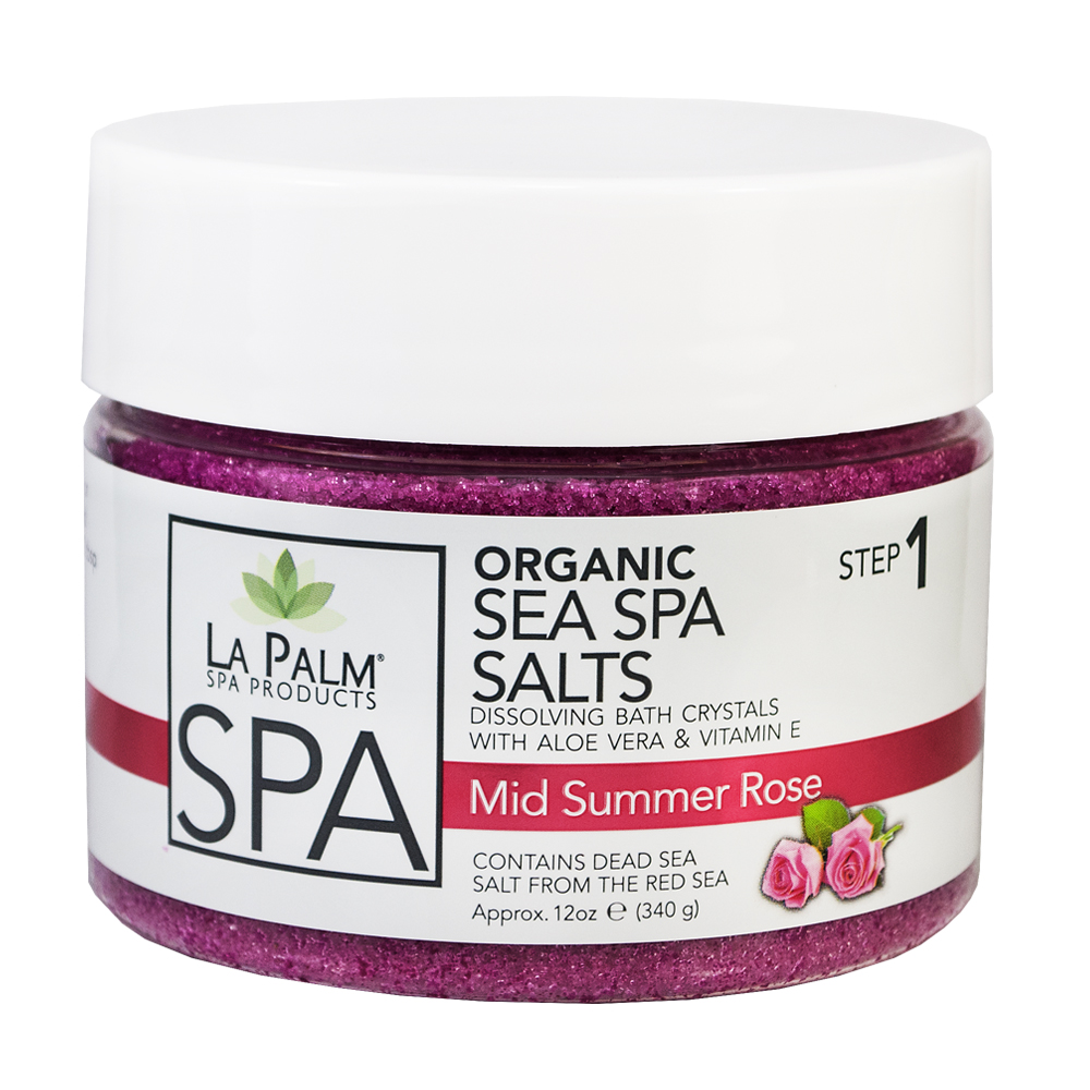 LA PALM Sea Spa Salts, Mid Summer Rose - Сіль для рук і ніг з морськими мінералами, 355 мл