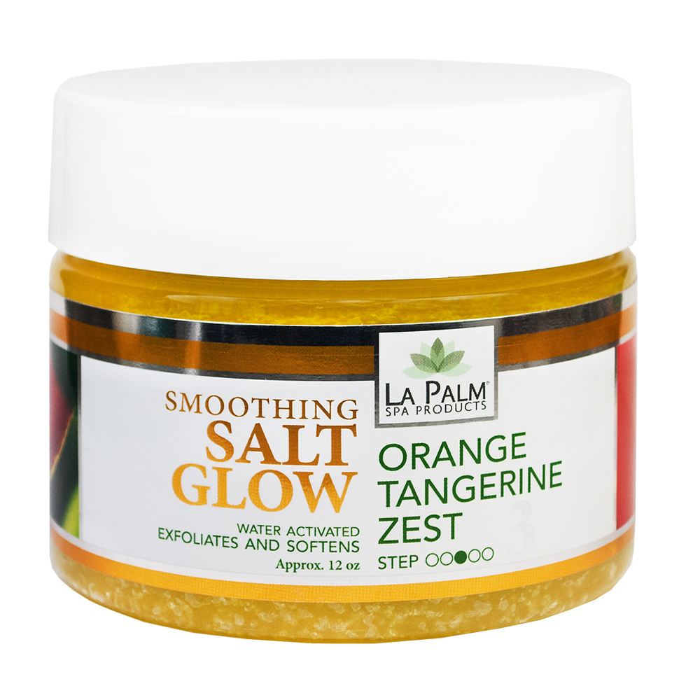 LA PALM Mineral Salt-Glow Orange Tangerine Zest - Олійно-сольовий скраб з алое вера і вітаміном Е, 355 мл